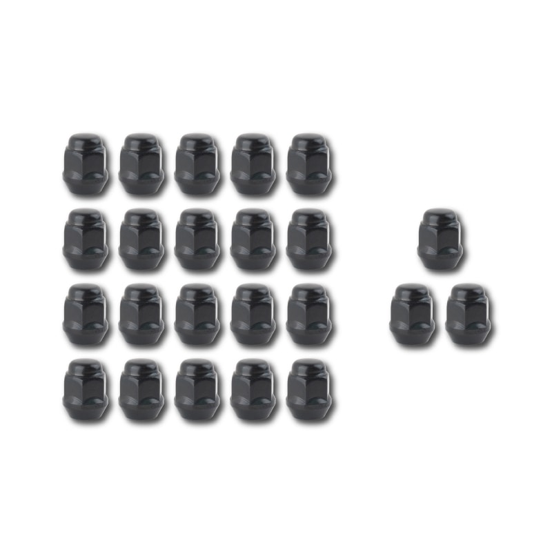 ホイールナット <br> ブラック <br> 19HEX M12 P1.25 60度テーパー 全長25mm