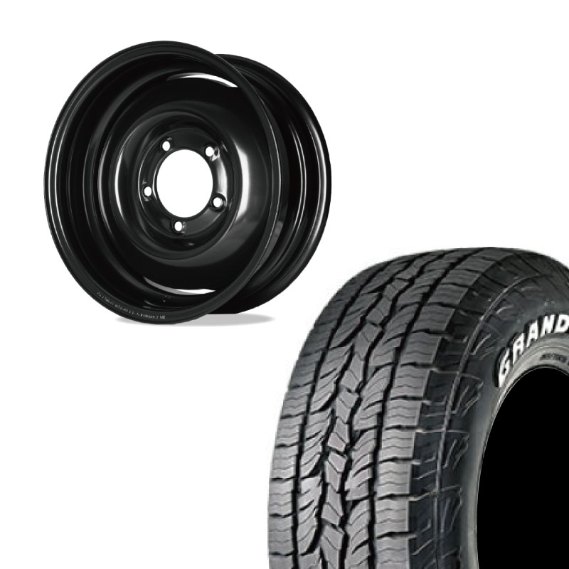 【アウトレット】235/70R16 選べるタイヤセット <br> オールドスタイルスチールホイール 16×6J -5 139.7 5H <br> 1本価格 シエラ シーエルリンク