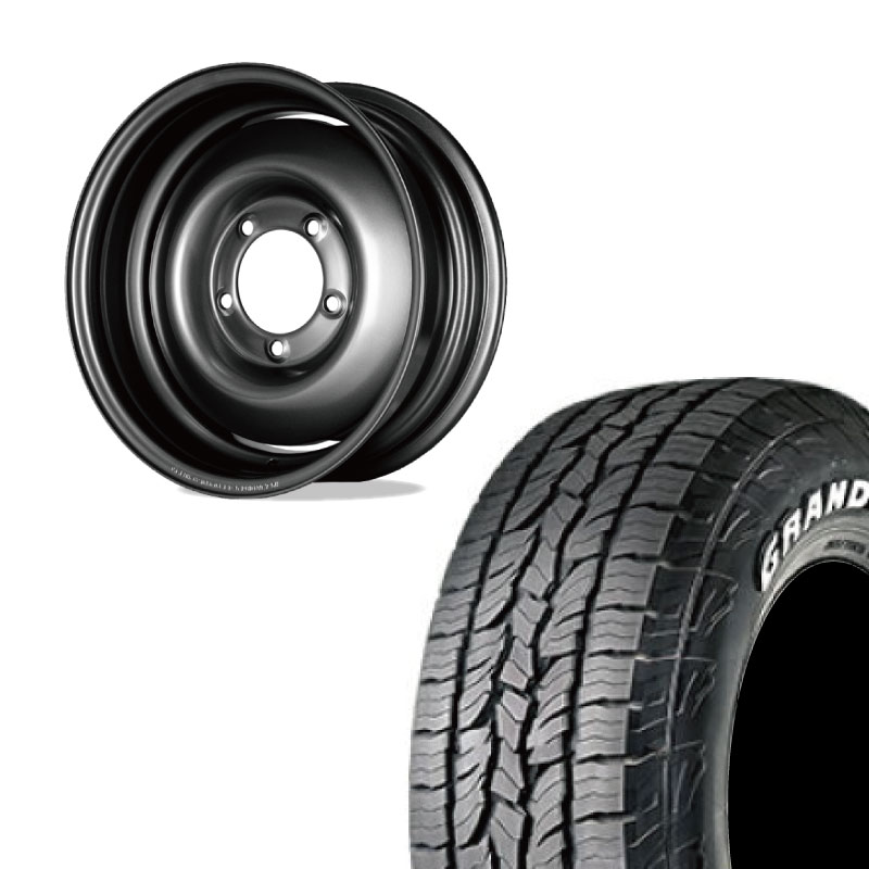 【アウトレット】235/70R16 選べるタイヤセット <br> オールドスタイルスチールホイール 16×6J -5 139.7 5H <br> 1本価格 シエラ シーエルリンク