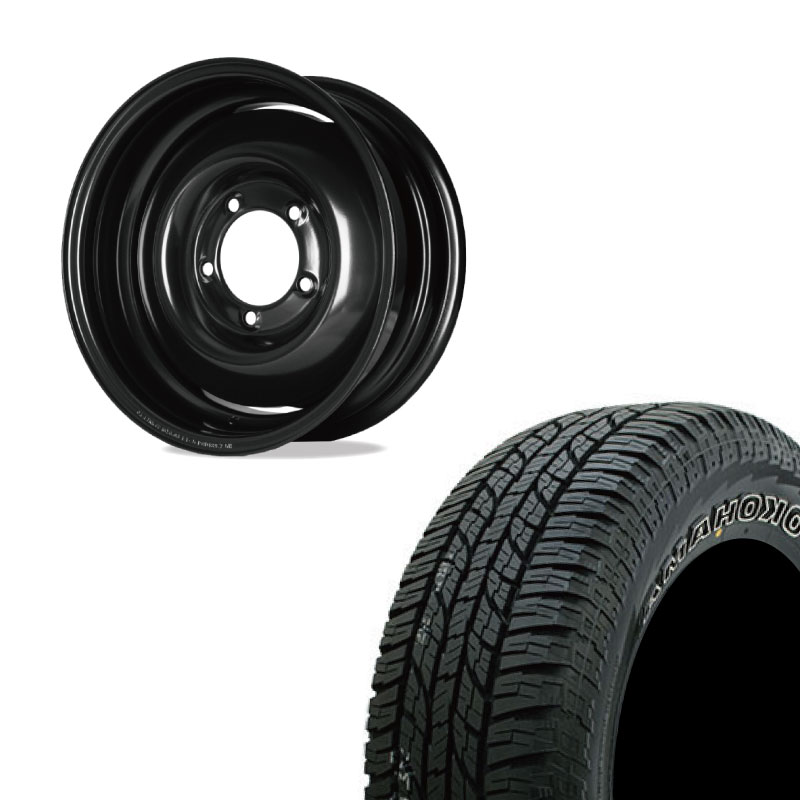 【アウトレット】235/70R16 選べるタイヤセット <br> オールドスタイルスチールホイール 16×6J -5 139.7 5H <br> 1本価格 シエラ シーエルリンク