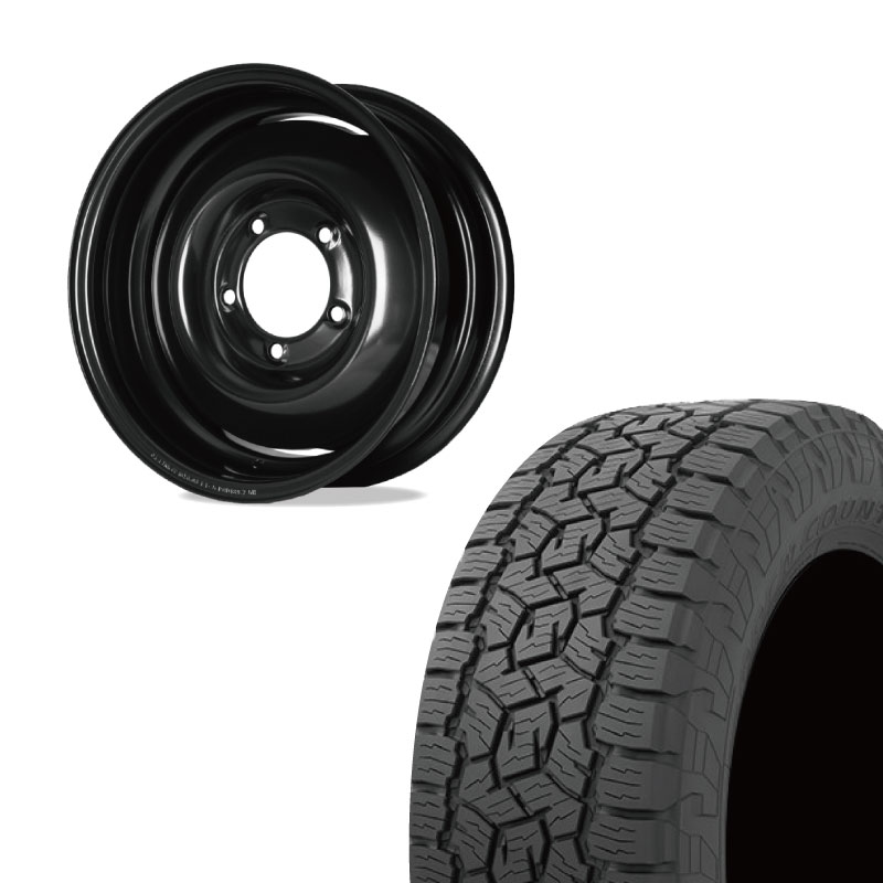 【アウトレット】235/70R16 選べるタイヤセット <br> オールドスタイルスチールホイール 16×6J -5 139.7 5H <br> 1本価格 シエラ シーエルリンク