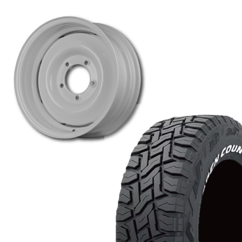 【アウトレット】235/70R16 選べるタイヤセット <br> オールドスタイルスチールホイール 16×6J -5 139.7 5H <br> 1本価格 シエラ シーエルリンク