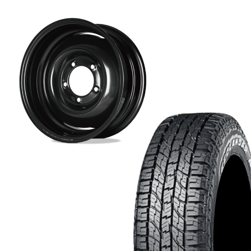 【アウトレット】235/70R16 選べるタイヤセット <br> オールドスタイルスチールホイール 16×6J -5 139.7 5H <br> 1本価格 シエラ シーエルリンク