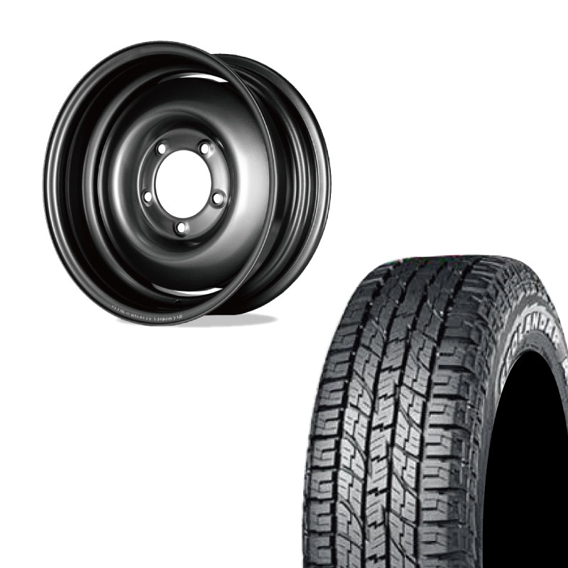 【アウトレット】235/70R16 選べるタイヤセット <br> オールドスタイルスチールホイール 16×6J -5 139.7 5H <br> 1本価格 シエラ シーエルリンク