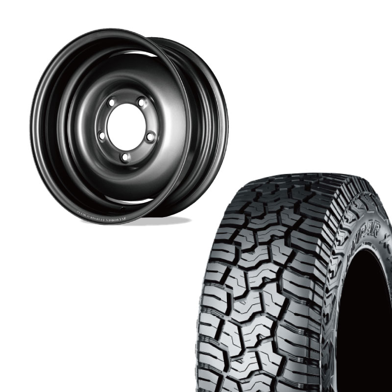 【アウトレット】215/70R16 選べるタイヤセット <br> オールドスタイルスチールホイール 16×6J -5 139.7 5H <br> 1本価格 シエラ シーエルリンク