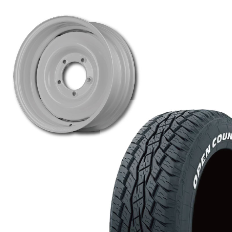 【アウトレット】215/70R16 選べるタイヤセット <br> オールドスタイルスチールホイール 16×6J -5 139.7 5H <br> 1本価格 シエラ シーエルリンク