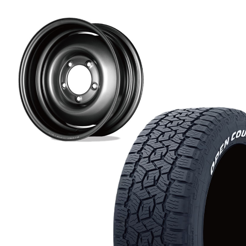 【アウトレット】215/70R16 選べるタイヤセット <br> オールドスタイルスチールホイール 16×6J -5 139.7 5H <br> 1本価格 シエラ シーエルリンク