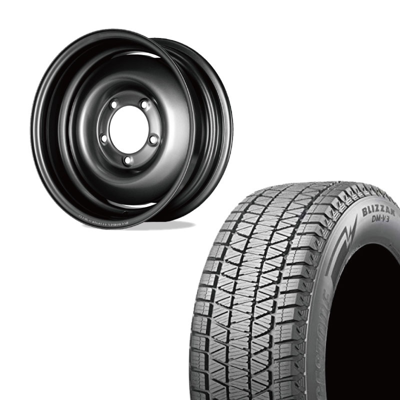 【アウトレット】215/70R16 選べるスタッドレスセット <br> オールドスタイルスチールホイール 16×6J -5 139.7 5H <br> 1本価格 シエラ シーエルリンク