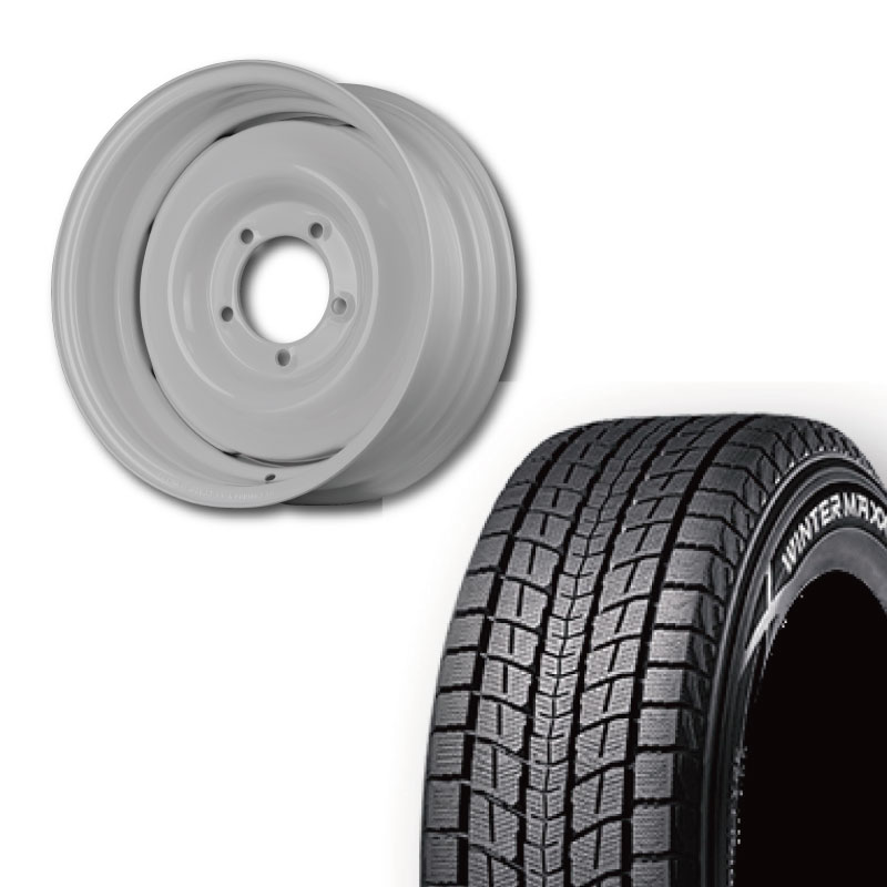 【アウトレット】215/70R16 選べるスタッドレスセット <br> オールドスタイルスチールホイール 16×6J -5 139.7 5H <br> 1本価格 シエラ シーエルリンク