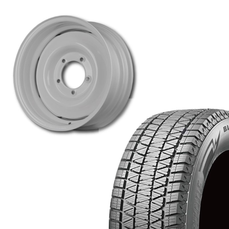 【アウトレット】215/70R16 選べるスタッドレスセット <br> オールドスタイルスチールホイール 16×6J -5 139.7 5H <br> 1本価格 シエラ シーエルリンク