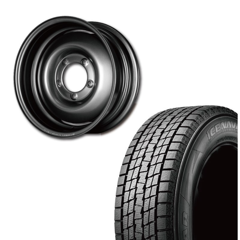 【アウトレット】215/70R16 選べるスタッドレスセット <br> オールドスタイルスチールホイール 16×6J -5 139.7 5H <br> 1本価格 シエラ シーエルリンク