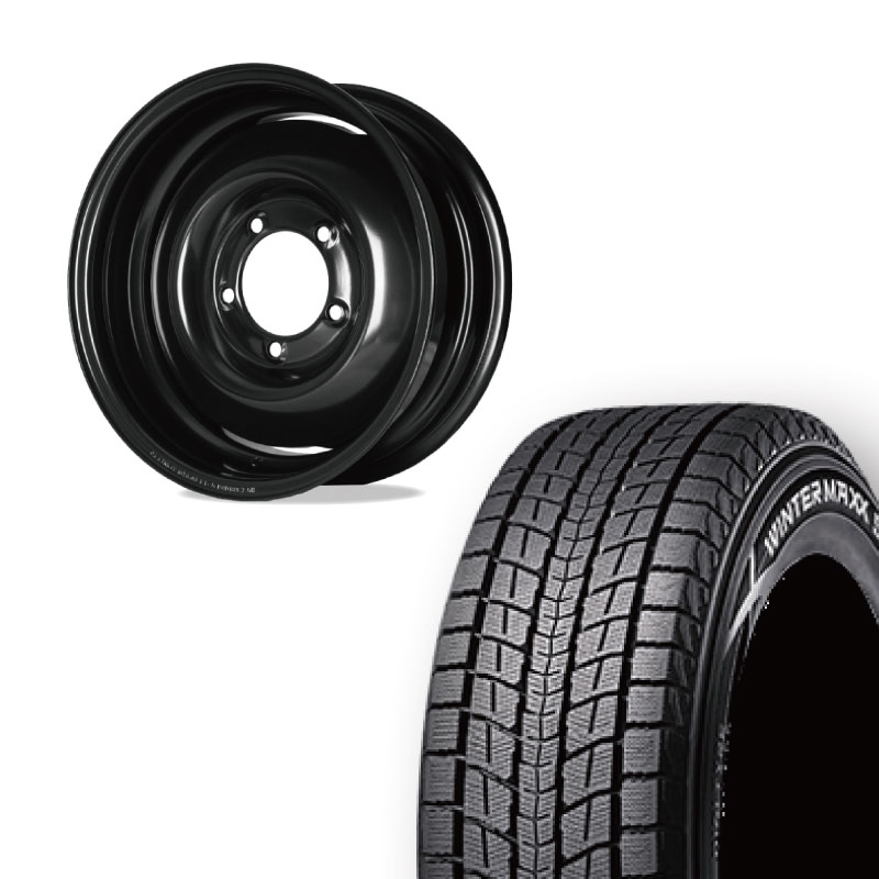 【アウトレット】225/70R16 選べるスタッドレスセット <br> オールドスタイルスチールホイール 16×6J -5 139.7 5H <br> 1本価格 シエラ シーエルリンク