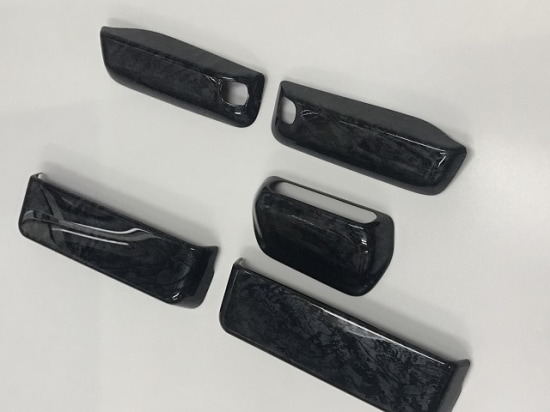 スーパーキャリイ　インテリアサイドパネル5P　黒ウッド調