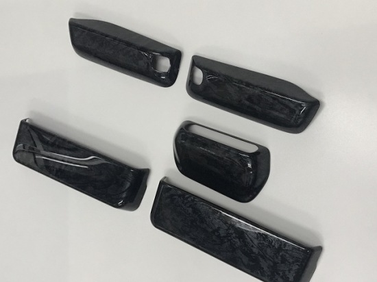 キャリイ　DA16T　インテリアサイドパネル5P　黒ウッド調