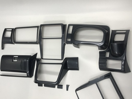 キャリイ　DA16T　インテリアパネル14P　カーボン調