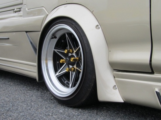 ハイゼット200系後期ジャンボブリスターフェンダーキット用フロントワークスフェンダー