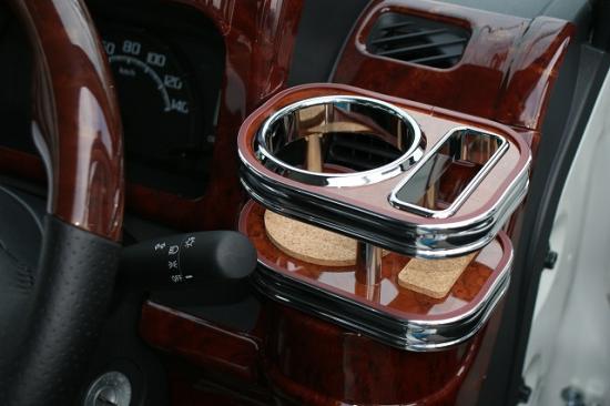 500系　フロント運転席側カップホルダー茶ウッド調