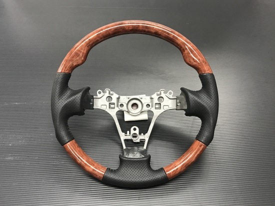 ハイゼットT500系ジャンボガングリップスポーツステアリング新茶ウッド調