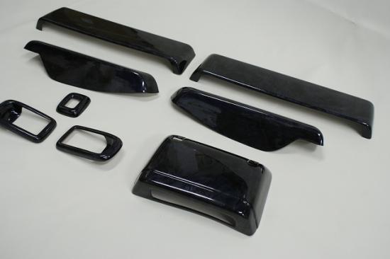 ハイゼットTジャンボ500系　3Dインテリアサイドパネルカバー　8P　黒ウッド調