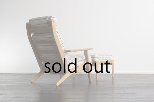 GE290A High back Chair by Hans J Wegner