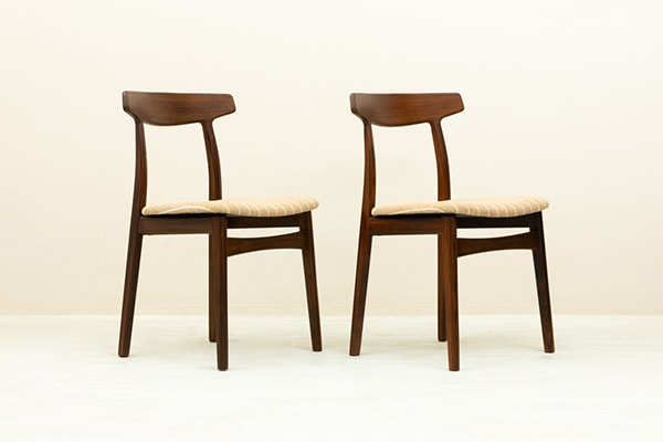��2�ӥ��åȡۥ����˥󥰥����� �إ˥󥰡������̥�� �ʥ��������åɡ�Bruno Hansen������Dining Chair by Henning Kjaernulf Rosewood, 1950s