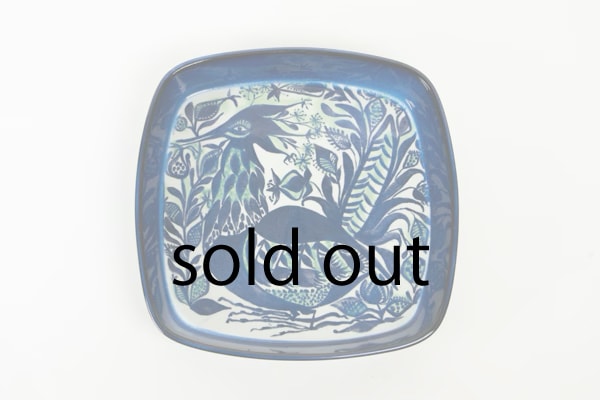 ������륳�ڥ�ϡ����� �ƥͥ� Ļ�����������ǥ��å���ʥޥꥢ��̡�����󥽥�ˡ�Royal Copenhagen Tenera Square Dish with Bird Motif by Marianne Johnson