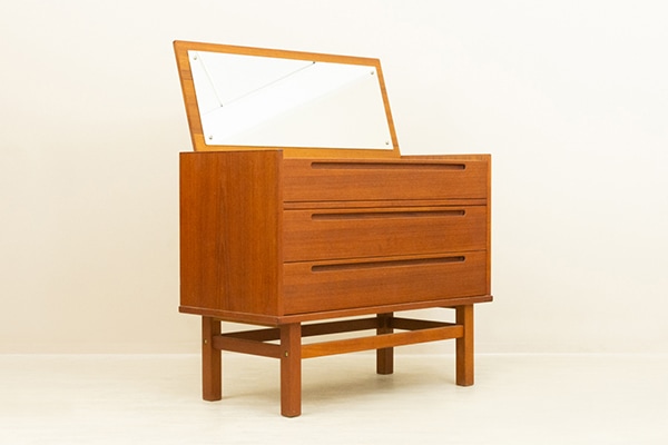 �������� �ӥ塼�����ʥߥ顼�դ����̲�������ơ��� ���������Danish Vintage Teak Bureau with Mirror & Drawers