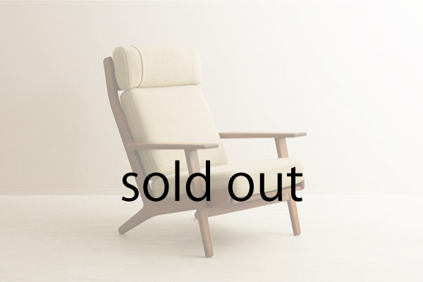 GE290A High back Chair by Hans J Wegner