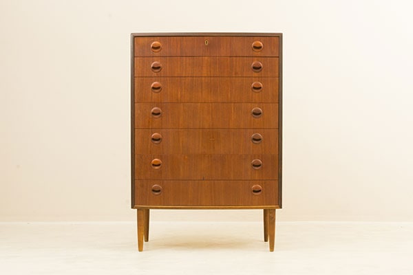 7ʥȡʸդ˥ǥޡ  Danish Vintage Teak 7-Drawer Chest with Key̲ơե졼