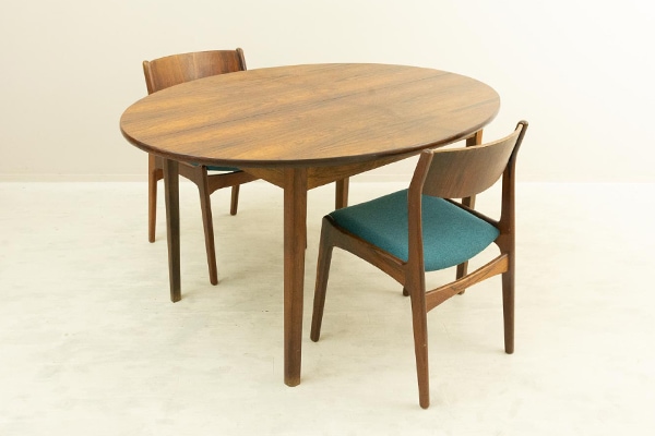 �����˥󥰥ơ��֥� �ǥ�ޡ��� ���������å� ��ĥ����Danish Vintage Rosewood Extension Oval Dining Table���̲�������ơ�����������Ǽ������100〜145.5cm��