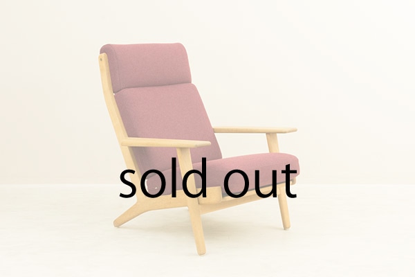 GE290A High back Chair by Hans J Wegner