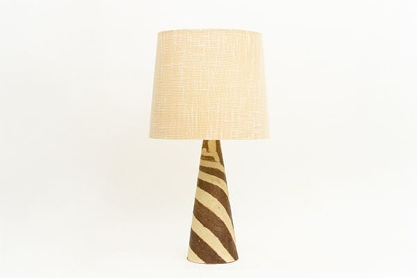 1930ǯ ǥޡ ֥ե֥å ơ֥סVintage Table Lamp with Zebra Shade from Denmark̲ơŸбѡ