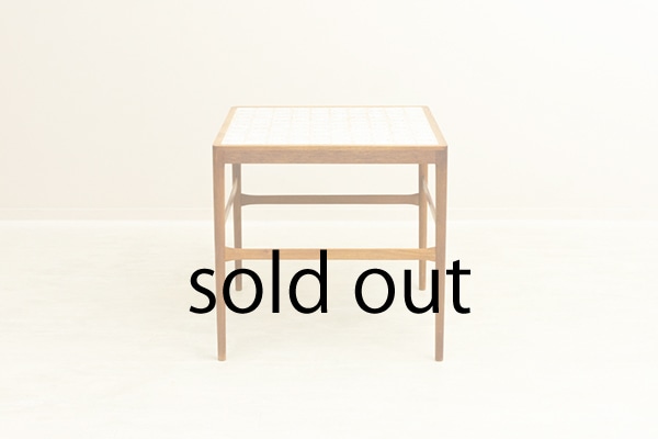 スモールテーブル チーク タイル 北欧ビンテージ家具CLOVERKY