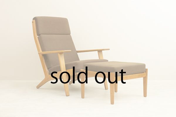 Hans J. Wegner�ʥϥ󥹡�J���������ʡ��� GE290A High back Chair + GE290S Ottoman �̲�������ơ��������� | 1950ǯ�塦�������ࡦ�����ޡ���������������