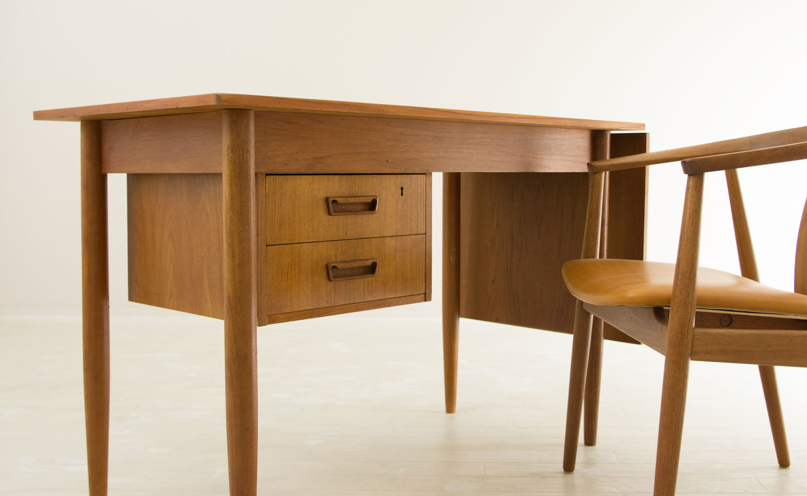 チーク デスク エクステンション 北欧ビンテージ家具CLOVERKY