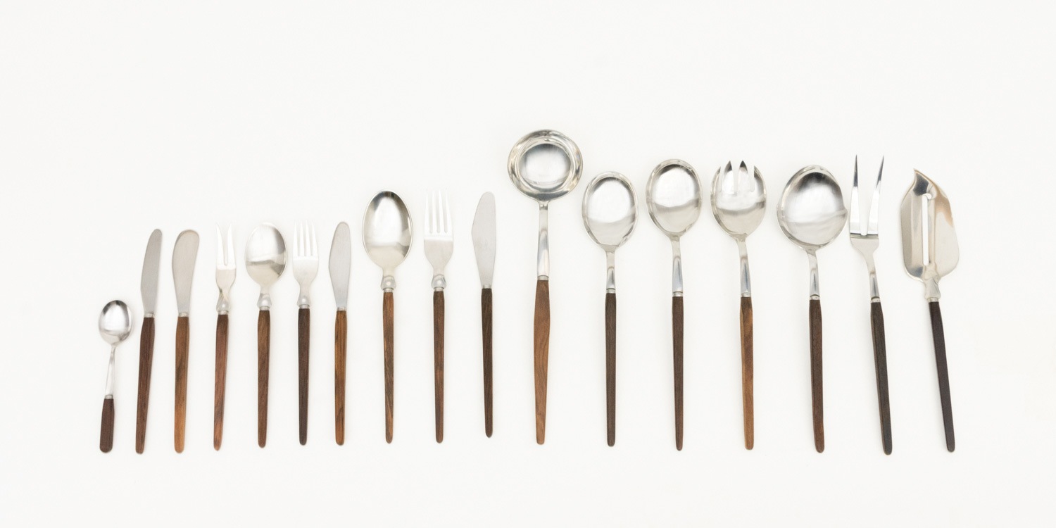 Rosewood Cutlery Set & Teak Box