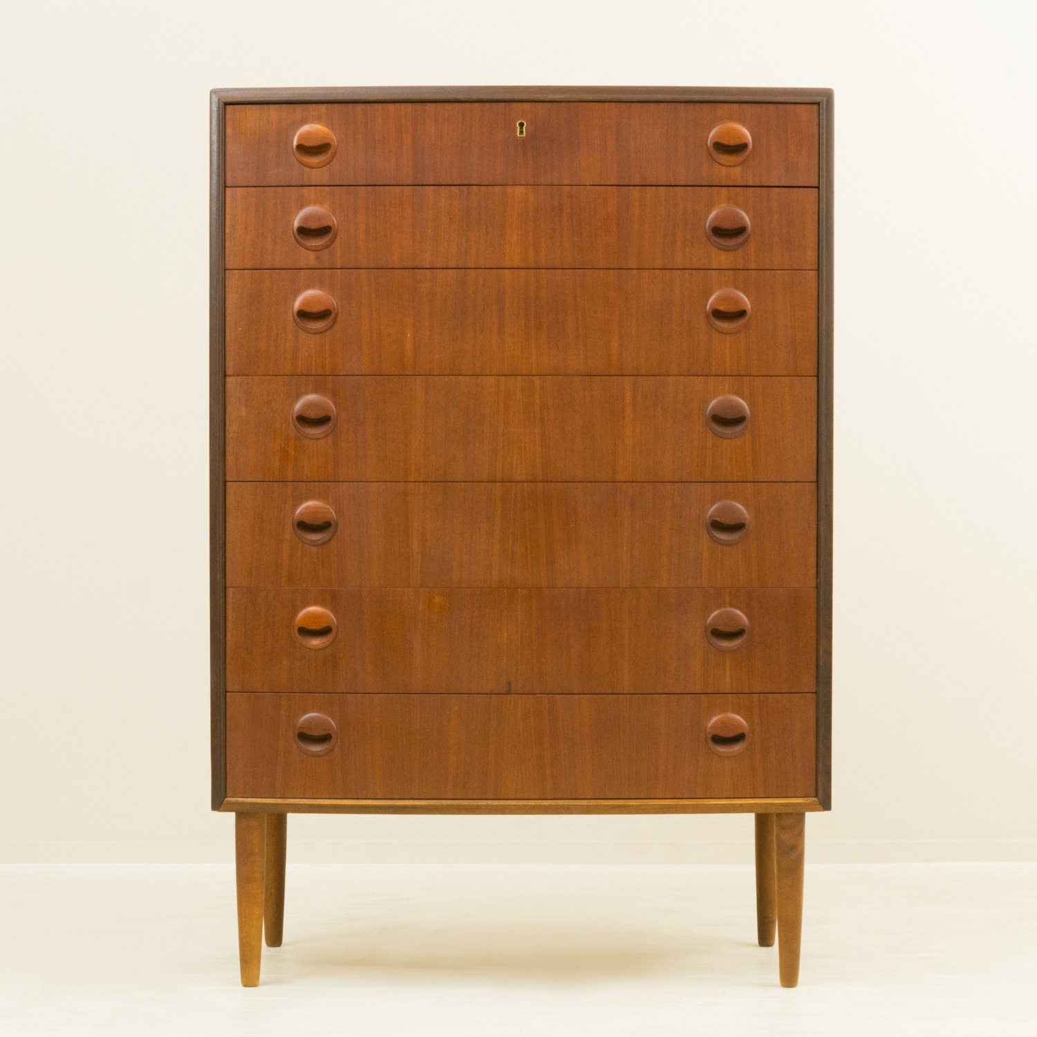 7�ʥ������� �������� ��Danish Vintage Teak 7-Drawer Chest with Key �̲�������ơ���