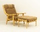 GE530 Easy Chair + Ottoman by Hans J Wegner