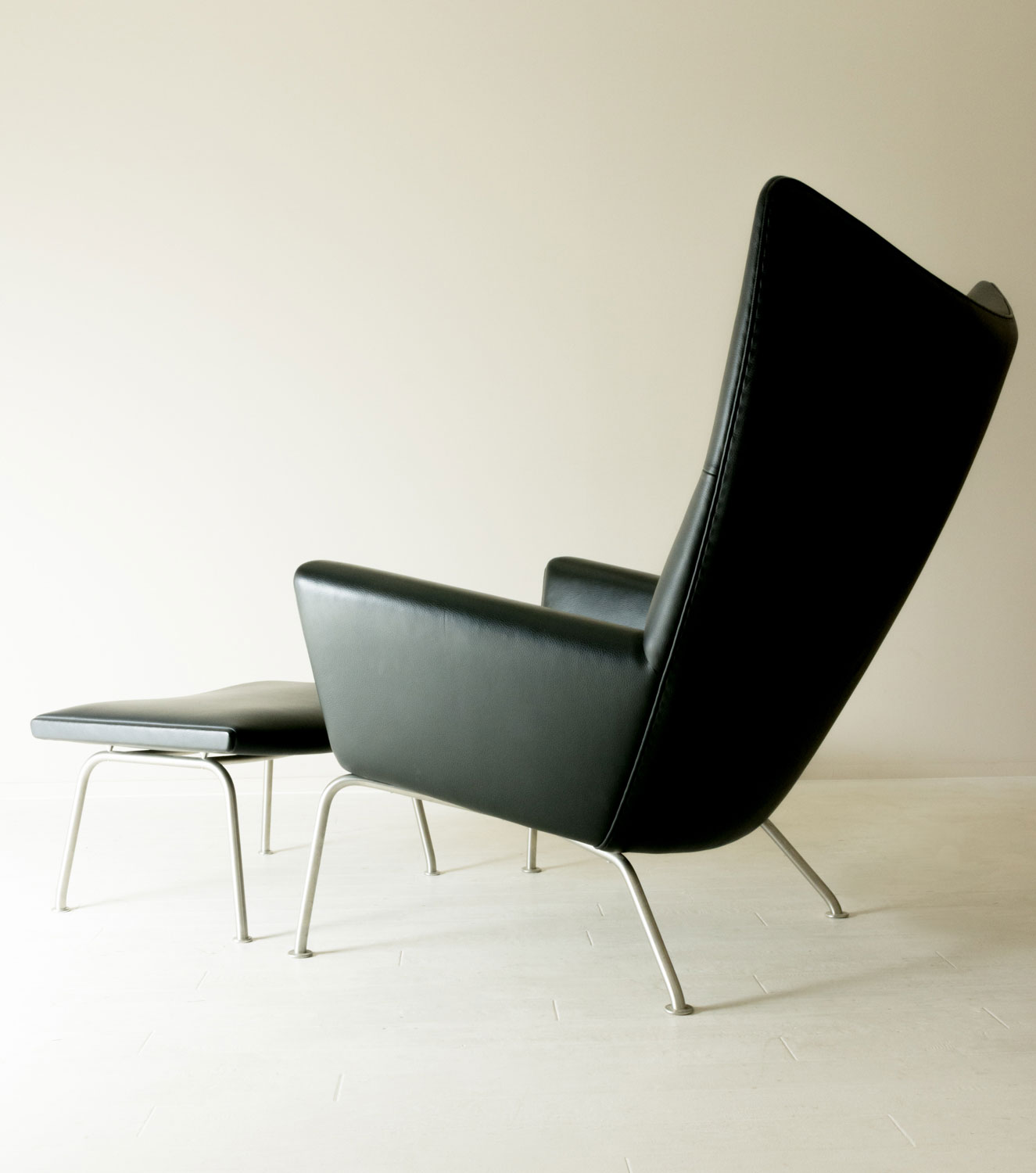 CH445 Easy Chair CH446 Ottoman Set Hans J Wegner レザー 北欧家具