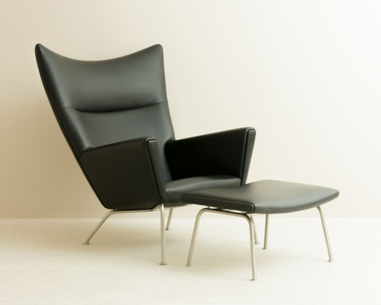 CH445 Easy Chair CH446 Ottoman Set Hans J Wegner レザー 北欧家具