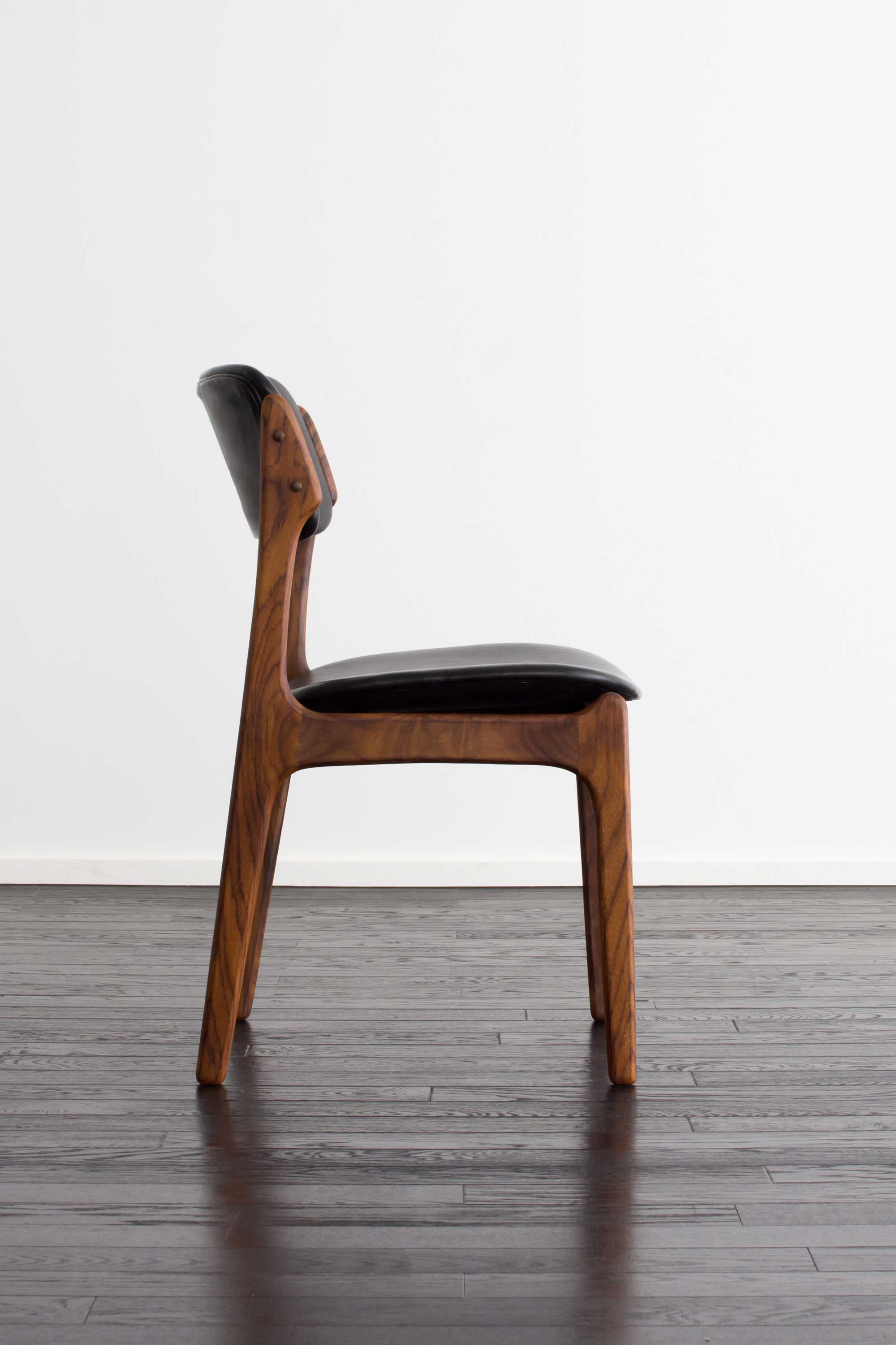 レザーチェア ブラック 北欧ヴィンテージ家具の通販