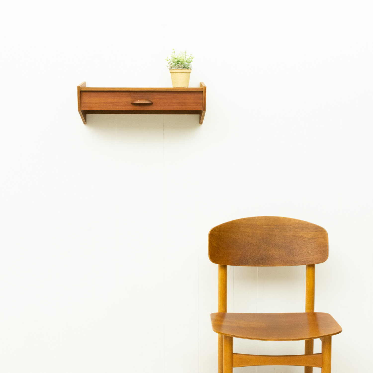 Johannes Sorthʥϥͥ˥ǥ  륷աTeak Wall Shelf with Drawer by Johannes Sorthʥǥޡ̲ơɳݤǼ