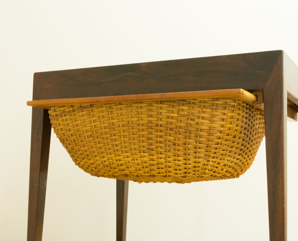 Severin Hansen Jr.�ʥ�����󡦥ϥ󥻥� Jr.�˥ǥ����� �������󥰥ơ��֥��Rosewood Sewing Table by Severin Hansen Jr. for Haslev M���belsnedkeri���̲�������ơ������饿��Х����å��դ���