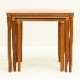 E.W. Bach �ǥ����� �ͥ��ȥơ��֥��Teak Nesting Tables by E.W. Bach for M?belfabrikken Toften��1960ǯ�塿�̲�������ơ�����3�����åȡ�
