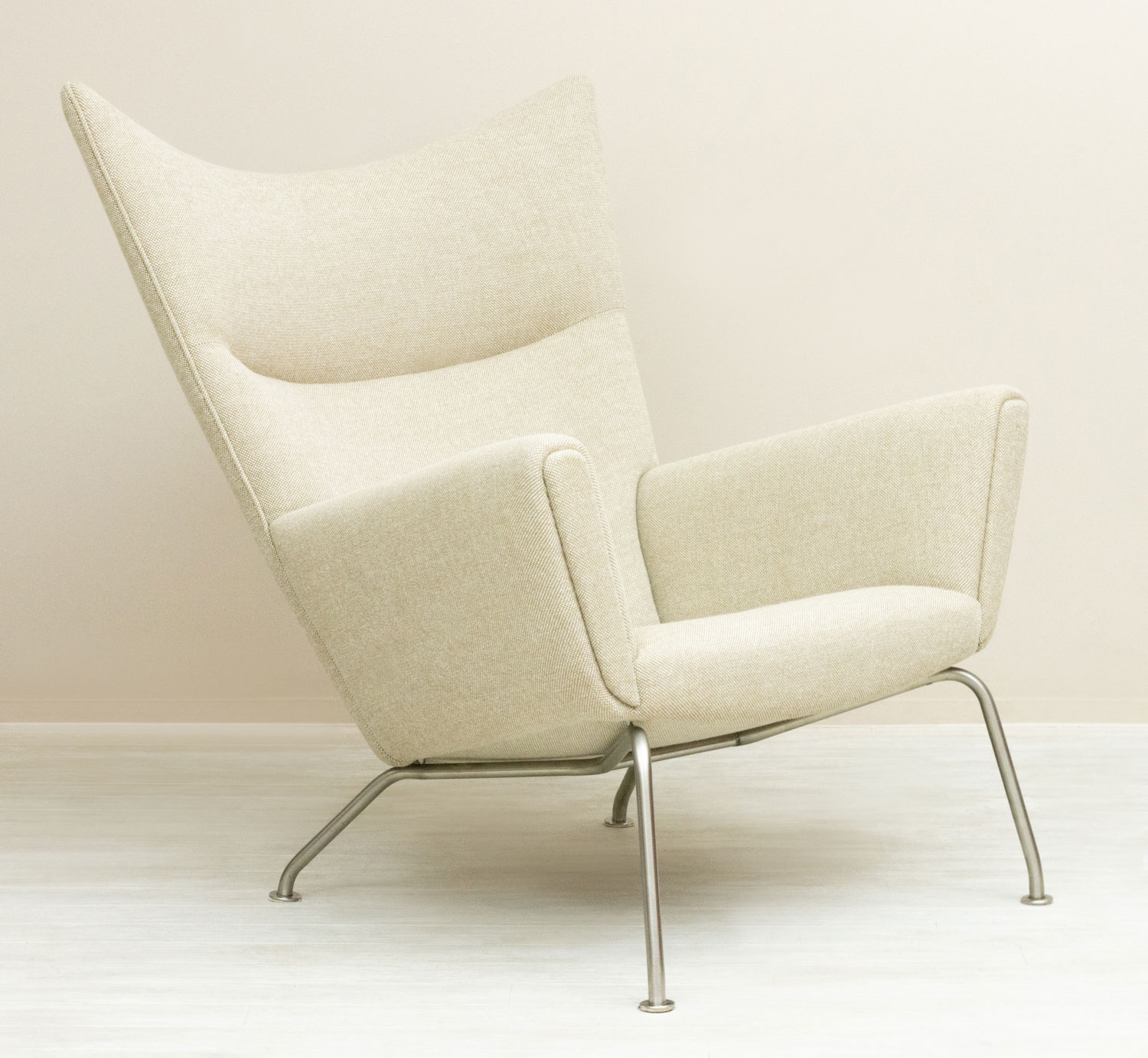 CH445 Wing Chair & CH446 Ottoman Set by Hans J Wegner