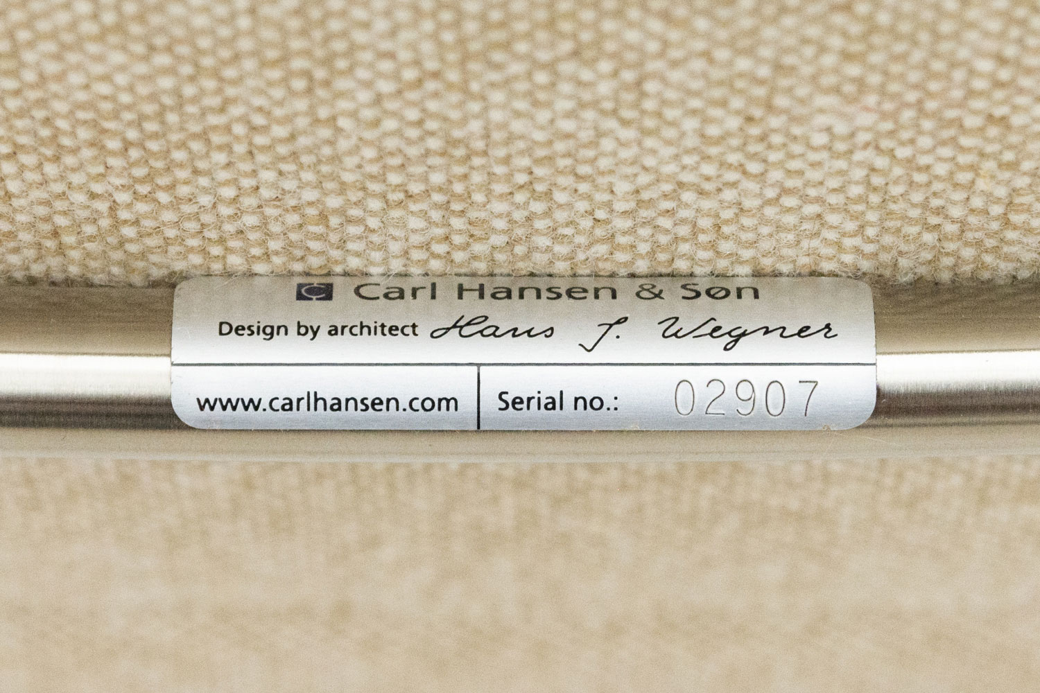 CH445 Wing Chair & CH446 Ottoman Set by Hans J Wegner