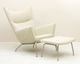 CH445 Wing Chair & CH446 Ottoman Set by Hans J Wegner