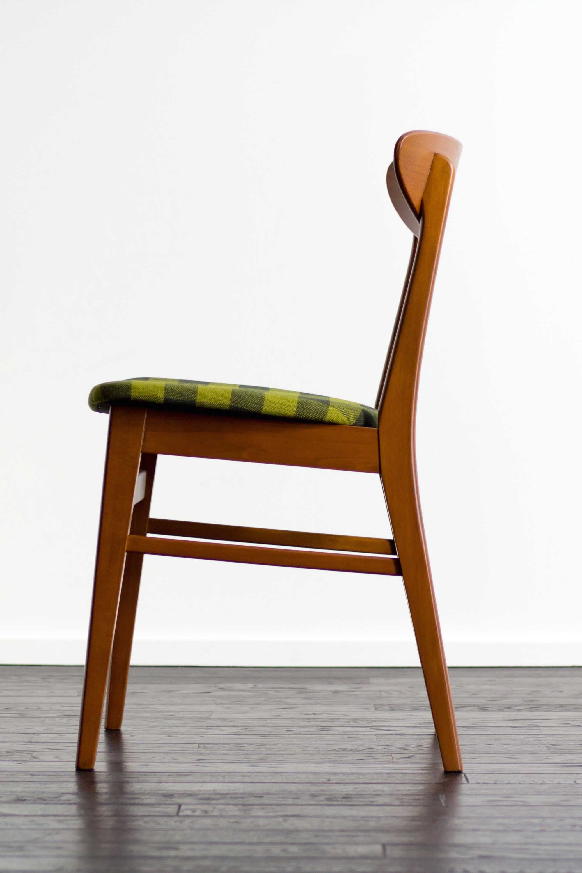 ダイニングチェア チェック柄 北欧ヴィンテージ家具の通販