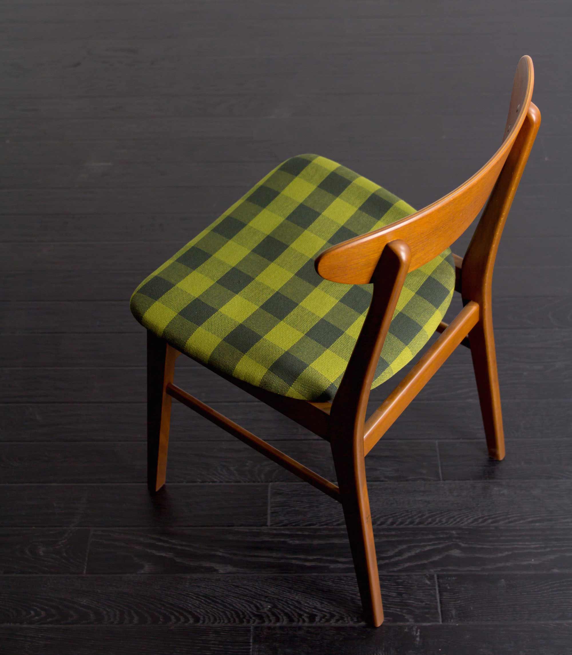 ダイニングチェア チェック柄 北欧ヴィンテージ家具の通販