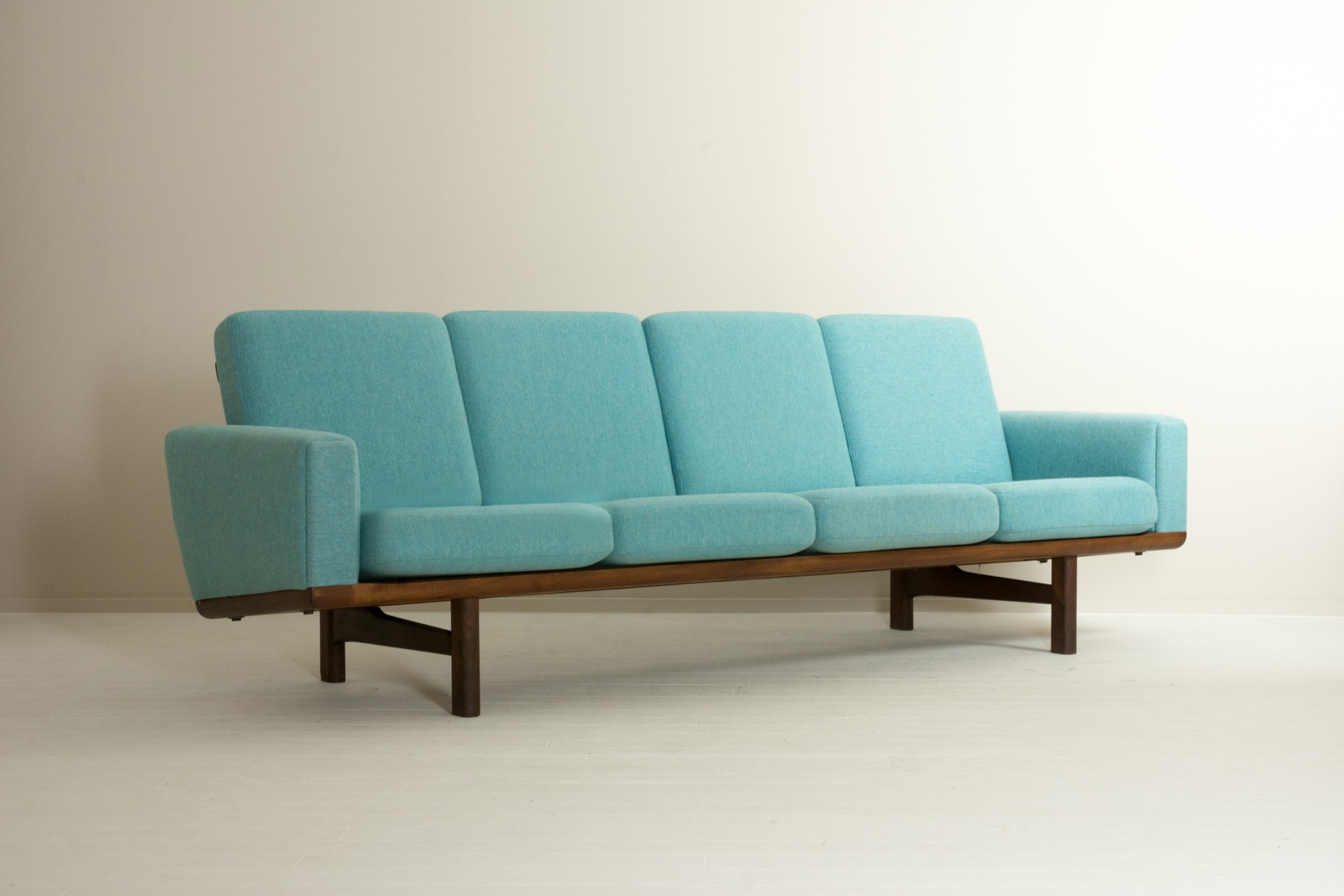 Teak GE235 4 Seater Sofa by Hans J Wegner